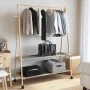 Perchero con estantes y ruedas 132x45,5x155,5 cm bambú by , Dresser Organizers and Bar Hangers - Ref: Foro24-4008913, Price: ...