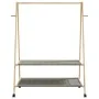 Perchero con estantes y ruedas 132x45,5x155,5 cm bambú by , Dresser Organizers and Bar Hangers - Ref: Foro24-4008913, Price: ...