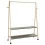 Perchero con estantes y ruedas 132x45,5x155,5 cm bambú by , Dresser Organizers and Bar Hangers - Ref: Foro24-4008913, Price: ...