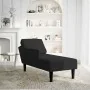 Tumbona con almohada y reposabrazo derecho terciopelo negro von , Tagesbetten - Ref: Foro24-4009812, Preis: 96,26 €, Rabatt: %
