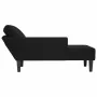 Tumbona con almohada y reposabrazo derecho terciopelo negro von , Tagesbetten - Ref: Foro24-4009812, Preis: 96,26 €, Rabatt: %