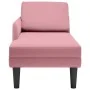 Tumbona con almohada y reposabrazo derecho terciopelo rosa by , Daybeds - Ref: Foro24-4009810, Price: 149,91 €, Discount: %
