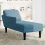 Tumbona con almohada y reposabrazo derecho terciopelo azul by , Daybeds - Ref: Foro24-4009806, Price: 118,92 €, Discount: %