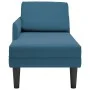 Tumbona con almohada y reposabrazo derecho terciopelo azul by , Daybeds - Ref: Foro24-4009806, Price: 118,92 €, Discount: %