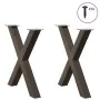 Patas para mesa comedor forma X 2uds acero natural 70x(72-73)cm de , Patas para mesas - Ref: Foro24-4012979, Precio: 109,24 €...