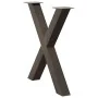 Patas para mesa comedor forma X 2uds acero natural 70x(72-73)cm de , Patas para mesas - Ref: Foro24-4012979, Precio: 109,24 €...