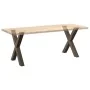 Patas para mesa comedor forma X 2uds acero natural 70x(72-73)cm de , Patas para mesas - Ref: Foro24-4012979, Precio: 109,24 €...