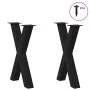 Patas para mesa de comedor en forma de X 2 uds acero negro by , Table legs - Ref: Foro24-4012972, Price: 92,94 €, Discount: %