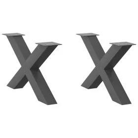 Patas para mesa de centro en forma de X 2 uds antracita acero by , Table legs - Ref: Foro24-4012966, Price: 94,34 €, Discount: %