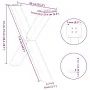 Patas para mesa de comedor en forma de X 3 uds antracita acero von , Tischbeine - Ref: Foro24-4012998, Preis: 160,23 €, Rabat...