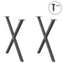 Patas para mesa de comedor en forma de X 2 uds antracita acero by , Table legs - Ref: Foro24-4012918, Price: 59,62 €, Discoun...