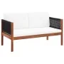 2-seater garden sofa in solid acacia wood by vidaXL, Outdoor sofas - Ref: Foro24-46341, Price: 208,42 €, Discount: %