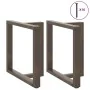 Patas mesa comedor forma T 2uds acero natural 70x35x(72-73)cm by , Table legs - Ref: Foro24-4013059, Price: 136,34 €, Discoun...