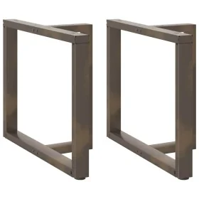 Patas mesa comedor forma T 2uds acero natural 100x35x(72-73) cm von , Tischbeine - Ref: Foro24-4013071, Preis: 149,07 €, Raba...