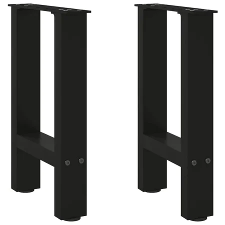 Patas de mesa de centro acero negro 2 uds 28x(42-43) cm by , Table legs - Ref: Foro24-4013272, Price: 53,07 €, Discount: %