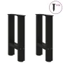 Patas de mesa de centro acero negro 2 uds 28x(42-43) cm by , Table legs - Ref: Foro24-4013272, Price: 53,07 €, Discount: %