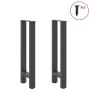 Patas de mesa de centro antracita 2 unidades 38x(72-73)cm acero by , Table legs - Ref: Foro24-4013298, Price: 74,23 €, Discou...
