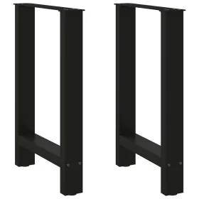 Patas de mesa de centro acero negro 2 uds 50x(72-73) cm by , Table legs - Ref: Foro24-4013300, Price: 85,28 €, Discount: %