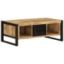 Mesa de centro de madera maciza de mango rugosa 90x50x36 cm by , Coffee table - Ref: Foro24-4013555, Price: 187,51 €, Discoun...