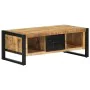 Mesa de centro de madera maciza de mango rugosa 90x50x36 cm by , Coffee table - Ref: Foro24-4013555, Price: 187,51 €, Discoun...