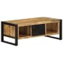 Mesa de centro de madera maciza de mango rugosa 90x50x36 cm by , Coffee table - Ref: Foro24-4013555, Price: 187,51 €, Discoun...