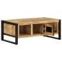 Mesa de centro de madera maciza de mango rugosa 90x50x36 cm by , Coffee table - Ref: Foro24-4013555, Price: 187,51 €, Discoun...