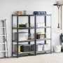 Estante almacenaje 4 niveles 2 uds acero y madera contrachapada by , Industrial shelving - Ref: Foro24-4016937, Price: 69,96 ...