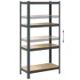Estante almacenaje 4 niveles 2 uds acero y madera contrachapada by , Industrial shelving - Ref: Foro24-4016937, Price: 69,96 ...