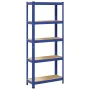 Estantería almacenaje 5 niveles azul madera ingeniería acero von , Industrieregale - Ref: Foro24-4016940, Preis: 41,96 €, Rab...