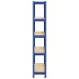 Estantería almacenaje 5 niveles azul madera ingeniería acero von , Industrieregale - Ref: Foro24-4016940, Preis: 41,96 €, Rab...