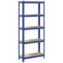 Estantería almacenaje 5 niveles azul madera ingeniería acero von , Industrieregale - Ref: Foro24-4016940, Preis: 41,96 €, Rab...