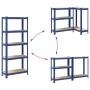 Estantería almacenaje 5 niveles azul madera ingeniería acero von , Industrieregale - Ref: Foro24-4016940, Preis: 41,96 €, Rab...