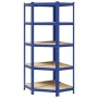 Estantería esquina 5 niveles madera contrachapada y acero azul von , Industrieregale - Ref: Foro24-4016954, Preis: 86,35 €, R...