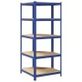 Estantería esquina 5 niveles madera contrachapada y acero azul von , Industrieregale - Ref: Foro24-4016954, Preis: 86,35 €, R...