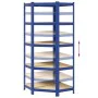 Estantería esquina 5 niveles madera contrachapada y acero azul von , Industrieregale - Ref: Foro24-4016954, Preis: 86,35 €, R...