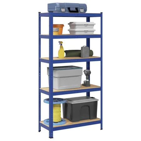 Estantería almacenaje 5 niveles azul madera ingeniería acero von , Industrieregale - Ref: Foro24-4016949, Preis: 51,39 €, Rab...
