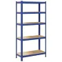 Estantería almacenaje 5 niveles azul madera ingeniería acero von , Industrieregale - Ref: Foro24-4016949, Preis: 51,39 €, Rab...