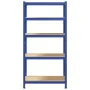 Estantería almacenaje 5 niveles azul madera ingeniería acero von , Industrieregale - Ref: Foro24-4016949, Preis: 51,39 €, Rab...