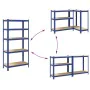 Estantería almacenaje 5 niveles azul madera ingeniería acero von , Industrieregale - Ref: Foro24-4016949, Preis: 51,39 €, Rab...