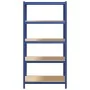 Estantería almacenaje 5 niveles azul madera ingeniería acero by , Industrial shelving - Ref: Foro24-4016961, Price: 65,34 €, ...