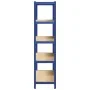 Estantería almacenaje 5 niveles azul madera ingeniería acero by , Industrial shelving - Ref: Foro24-4016961, Price: 65,34 €, ...