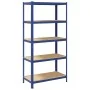 Estantería almacenaje 5 niveles azul madera ingeniería acero by , Industrial shelving - Ref: Foro24-4016961, Price: 65,34 €, ...