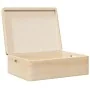 Caja de madera con tapa y asas madera maciza pino 40x30x13 cm by , Storage baskets - Ref: Foro24-4017391, Price: 31,96 €, Dis...