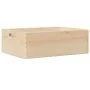 Caja de madera con asas madera maciza pino 40x30x13 cm de , Cestas para almacenaje - Ref: Foro24-4017393, Precio: 27,48 €, De...