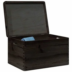 Caja de madera con tapa y asas madera maciza pino 40x30x23 cm von , Aufbewahrungskörbe - Ref: Foro24-4017398, Preis: 44,59 €,...
