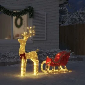 Decoración navideña reno y trineo 100 LED blanco cálido von , Weihnachtsbeleuchtung - Ref: Foro24-4019492, Preis: 119,79 €, R...