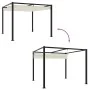 Cenador de jardín con techo retráctil acero crema 3x3 m de , Carpas y cenadores - Ref: Foro24-4003960, Precio: 386,12 €, Desc...