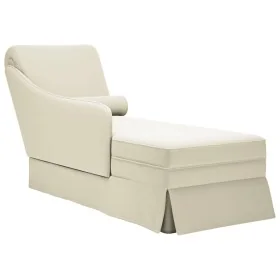 Chaise longue respaldo reposabrazos derecho terciopelo crema by , Daybeds - Ref: Foro24-4009789, Price: 150,94 €, Discount: %