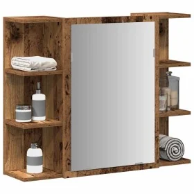 Armario de espejo de baño contrachapada envejecida 80x20,5x64cm by , bathroom vanities - Ref: Foro24-856036, Price: 81,58 €, ...