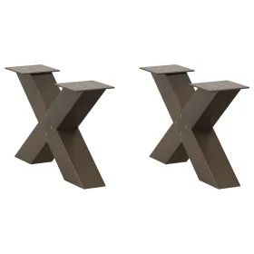 Patas de mesa centro forma X 2uds acero natural 50x(30-31) cm by , Table legs - Ref: Foro24-4012939, Price: 79,71 €, Discount: %